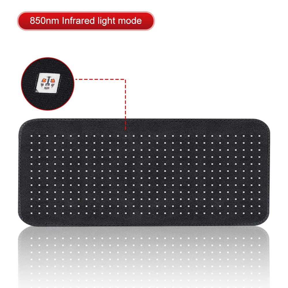 850nm infrared light therapy panel with dual-spectrum LEDs for skin and hair restoration