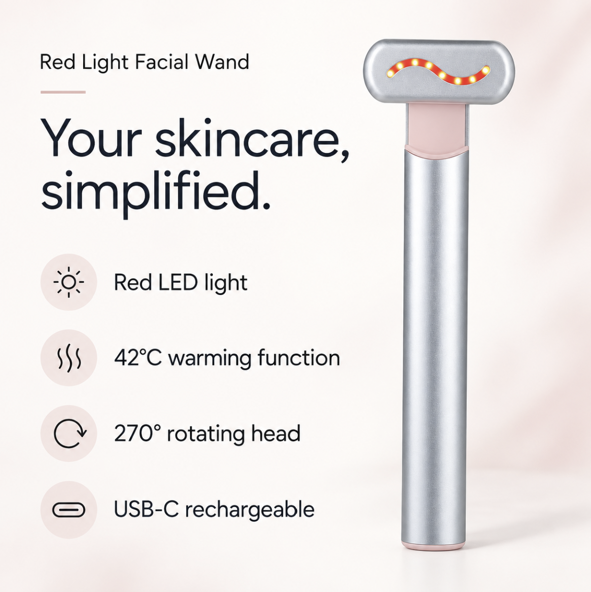 EMS Red Light Facial Wand